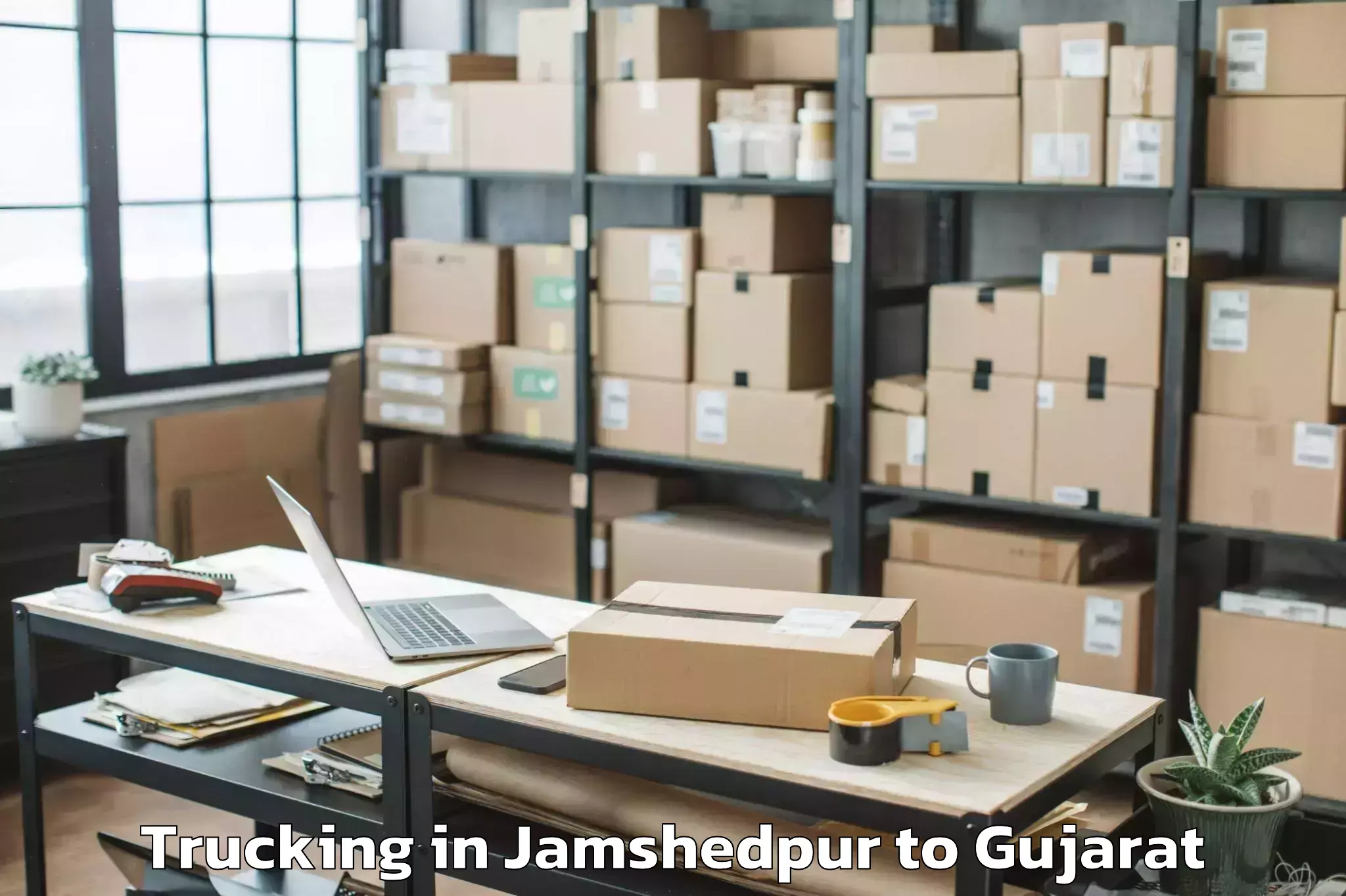 Easy Jamshedpur to Jambughoda Trucking Booking